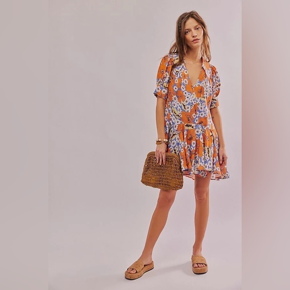 New FREE PEOPLE Sugar Crush Mini Dress size L - Picture 1 of 6